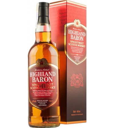 Виски Highland Baron Single Malt в коробке 0,7л