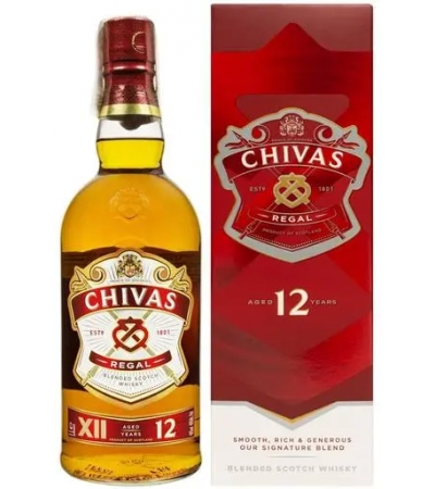 Виски Chivas Regal Чивас Ригал 12 лет выдержки, в коробке 1л