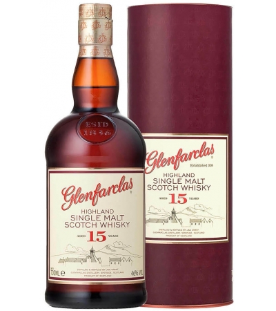 Виски Glenfarclas Гленфарклас 15 Years Old в тубусе 0,7л