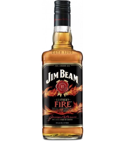 Виски Jim Beam Kentucky Fire Джим Бим Корица 1л