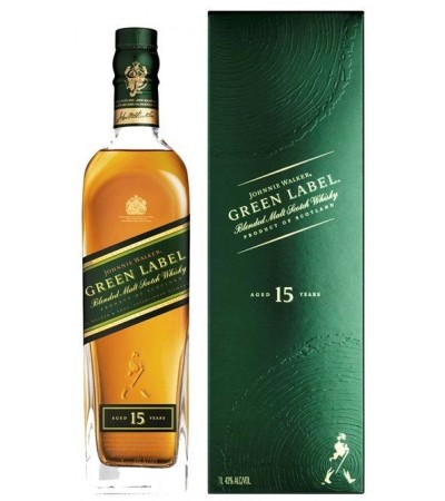 Виски Johnnie Walker Green Label 15 YO в коробке 0,7л