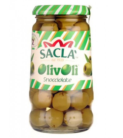 Оливки зеленые без косточек SACLA Snocciolate 560 g