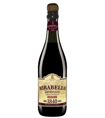 Игристое вино  Mirabello Rosso Мирабелло Россо, Ламбруско 0,75 л